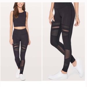Lululemon Wunder Under Mesh Cutout Leggings